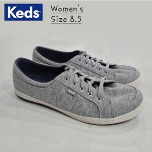 Keds Light Grey Low Top Sneaker Womens Size 8.5